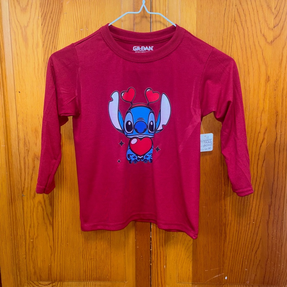 Gildan Kids Red Long Sleeve Shirt